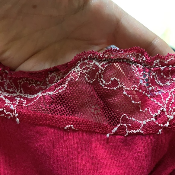 DKNY sexy raspberry/tan soft cotton blend nightie - Picture 8 of 10